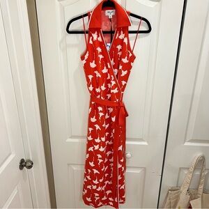 DVF for Target Orange Wrap Dress L NWT